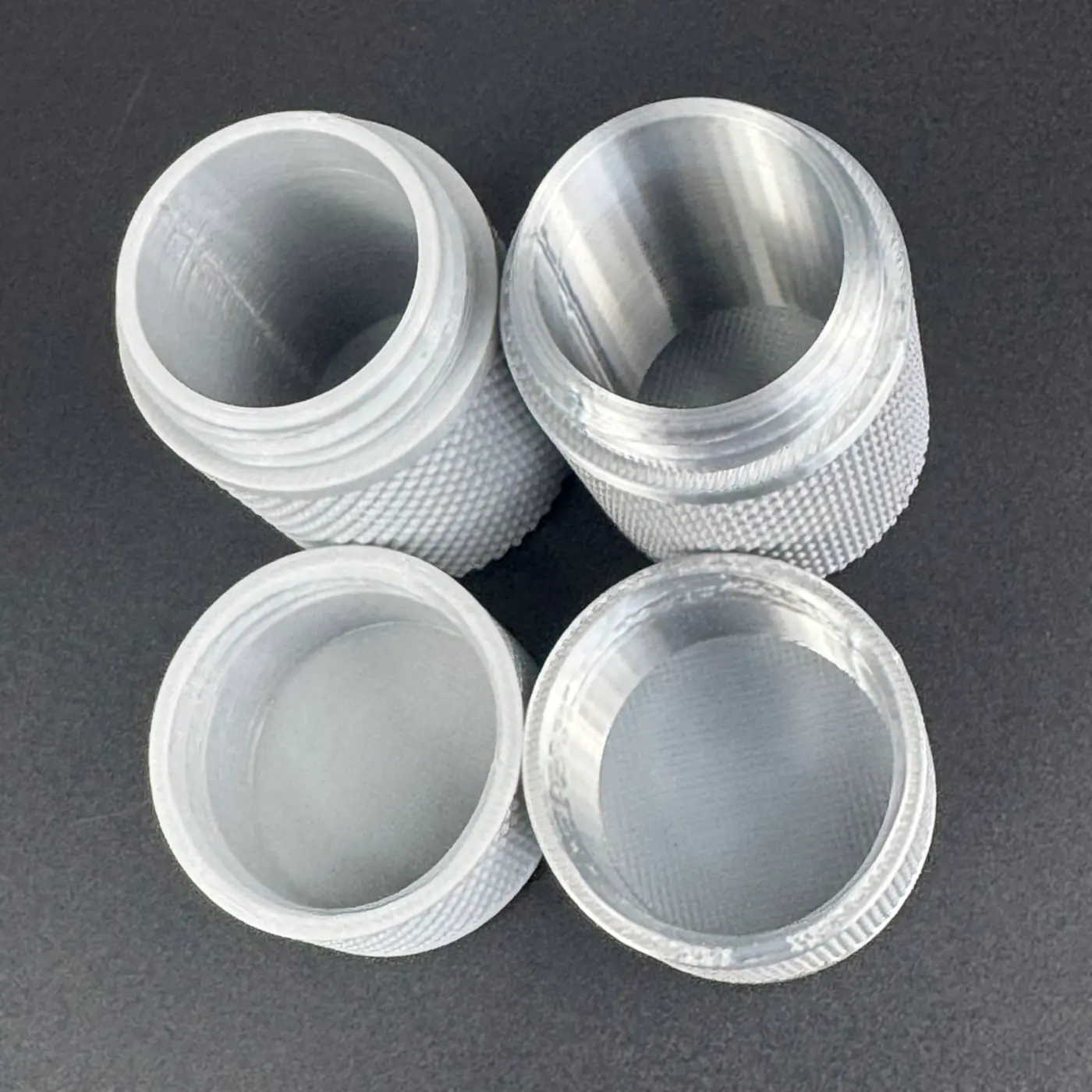 open 10ml vial cases from above showing the insert pockets